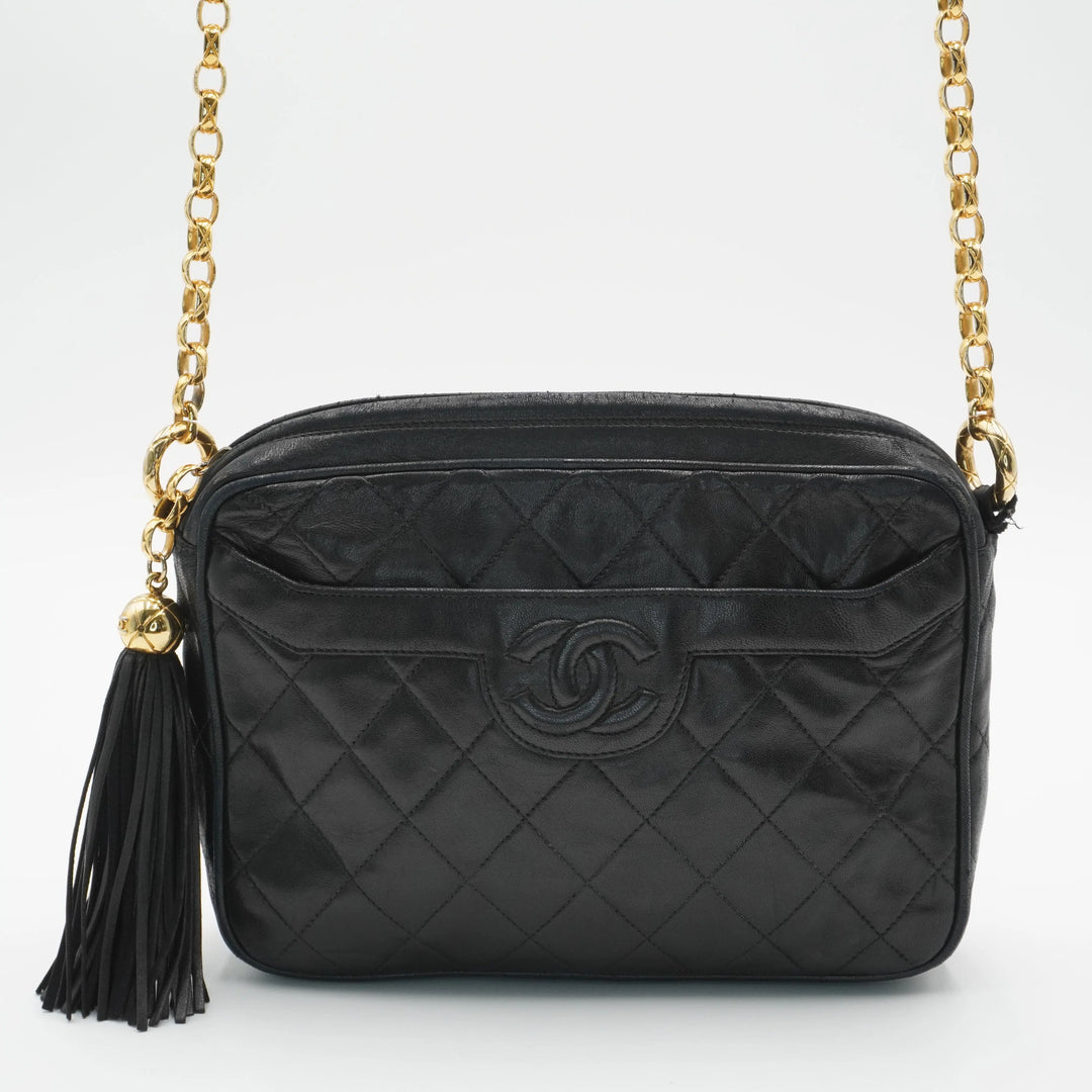 CHANEL Quilted Tassel Camera Crossbody Bag CHANEL
