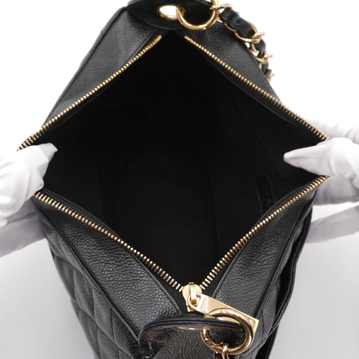 CHANEL Timeless Quilted Caviar Leather CC Logo Shoulder Bag CHANEL