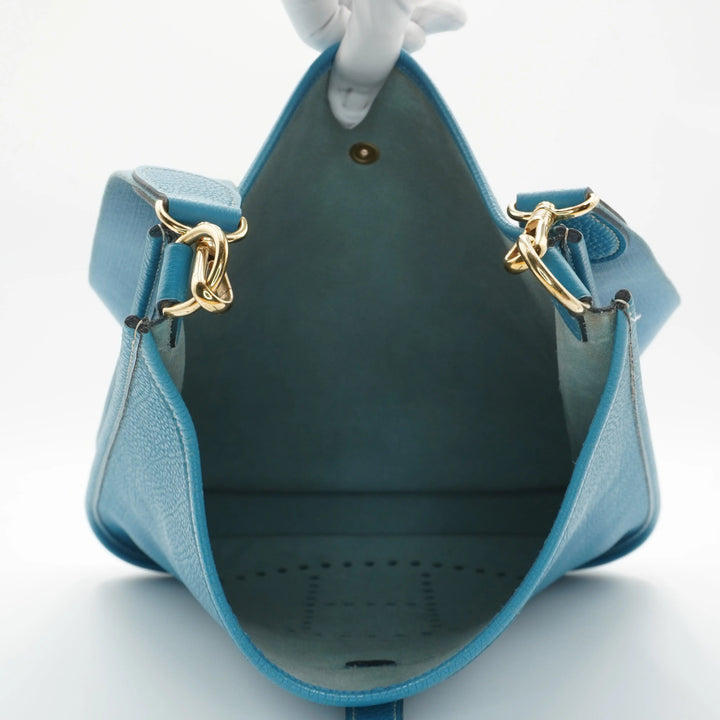HERMES Blue Evelyne Shoulder Bag HERMES