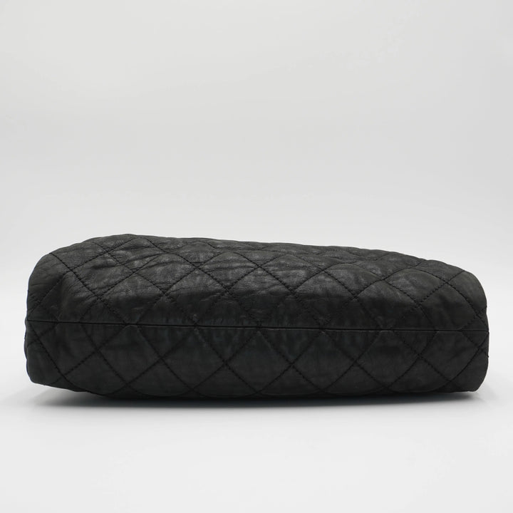 CHANEL Black Iridescent Quilted Daily Hobo Bag CHANEL