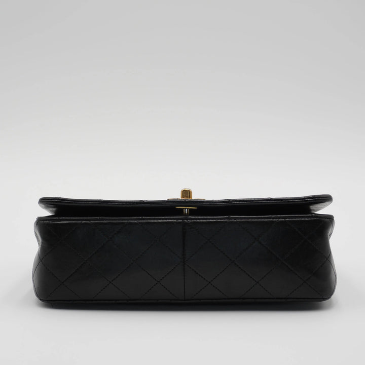CHANEL Classic Quilted Leather Flap Bag Gold Hardware CHANEL