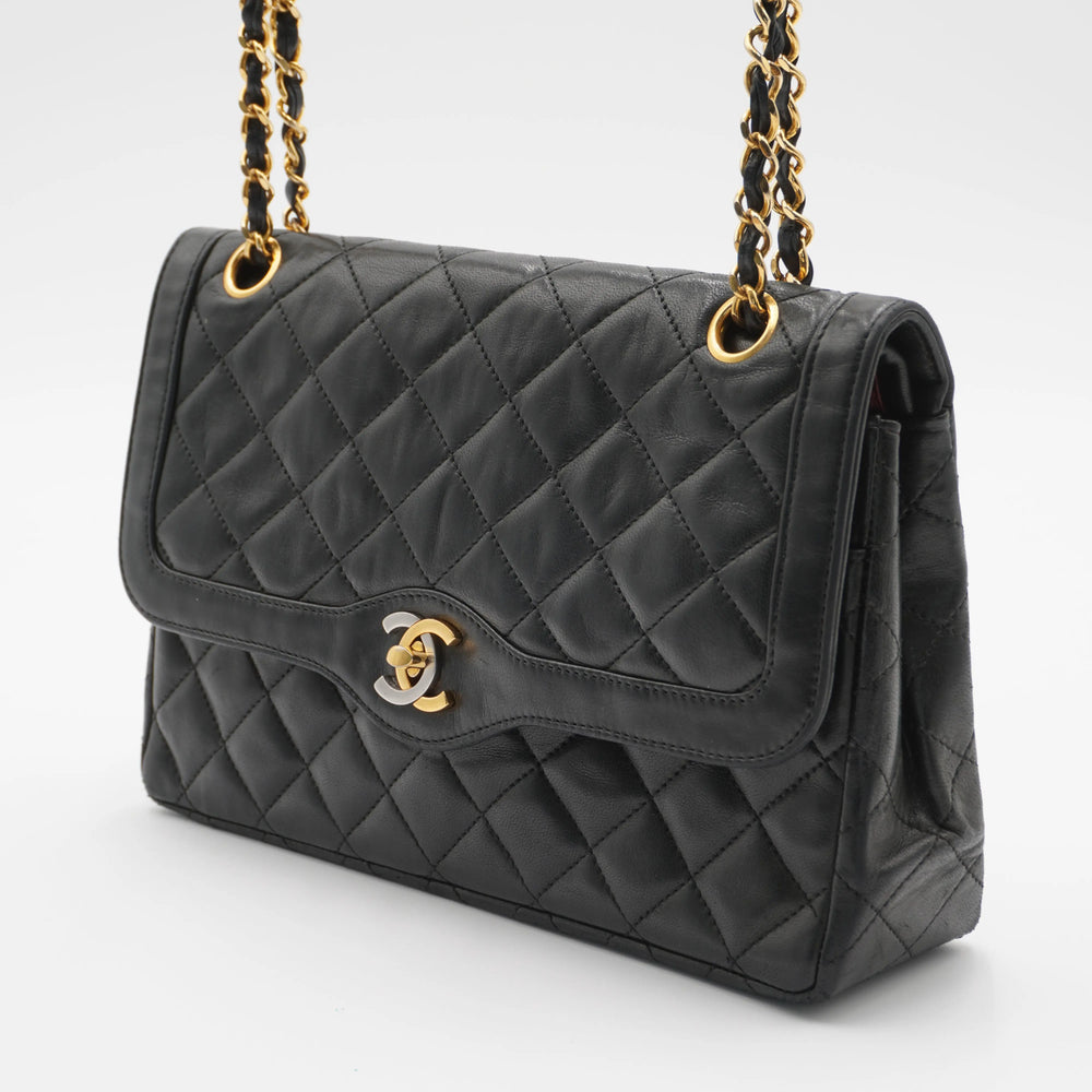 CHANEL Paris Limited Edition Two-Tone CC Logo Double Flap Bag - Fair CHANEL