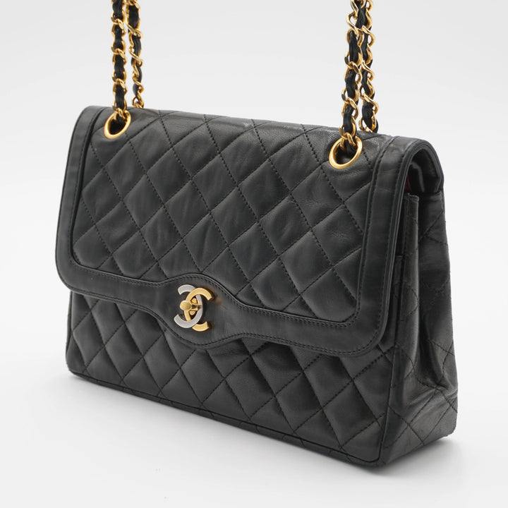 CHANEL Paris Limited Edition Two-Tone CC Logo Double Flap Bag - Fair CHANEL