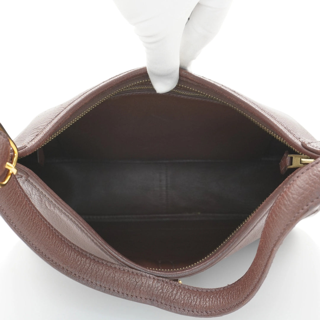 HERMES Trim 31 G Gold Hardware Leather Hobo Bag HERMES