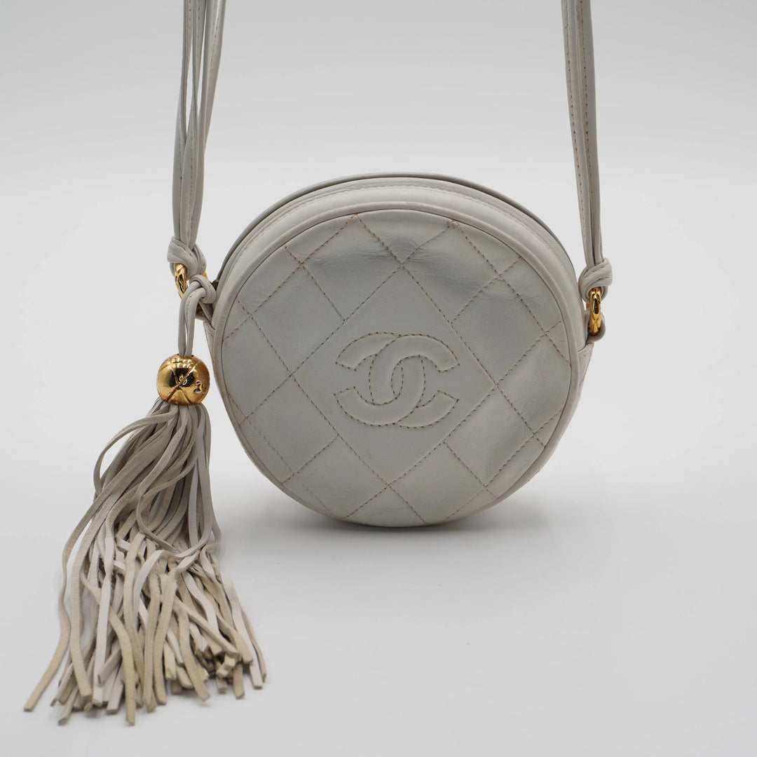 CHANEL Round Quilted Tassel Crossbody Bag CHANEL