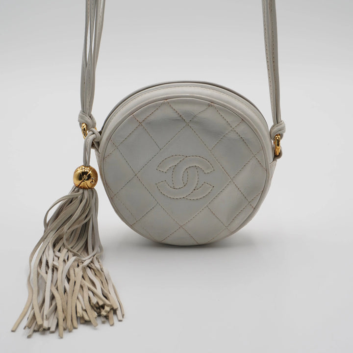 CHANEL Round Quilted Tassel Crossbody Bag CHANEL