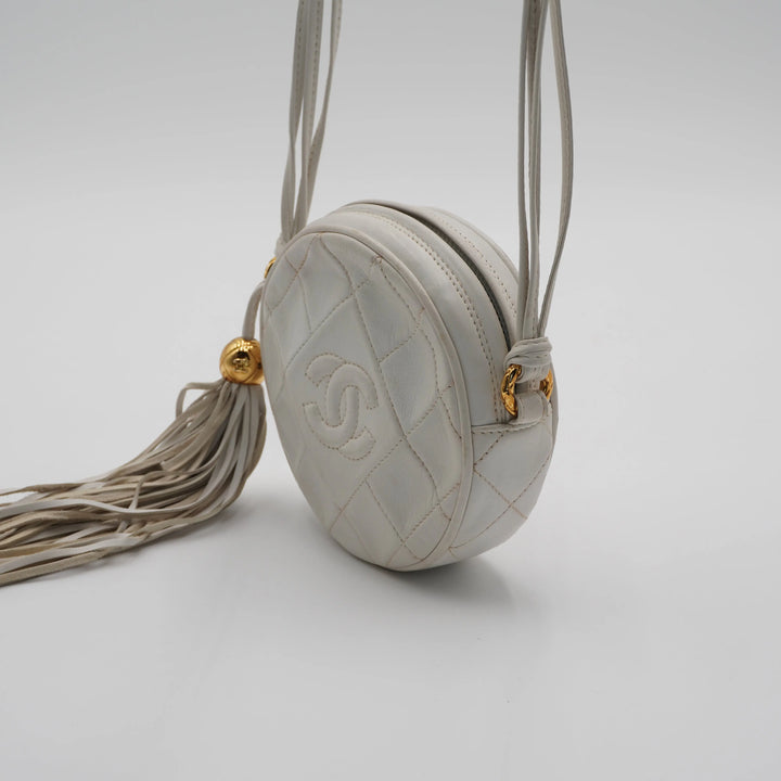 CHANEL Round Quilted Tassel Crossbody Bag CHANEL