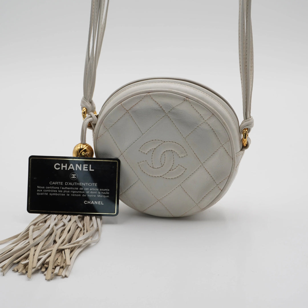 CHANEL Round Quilted Tassel Crossbody Bag CHANEL