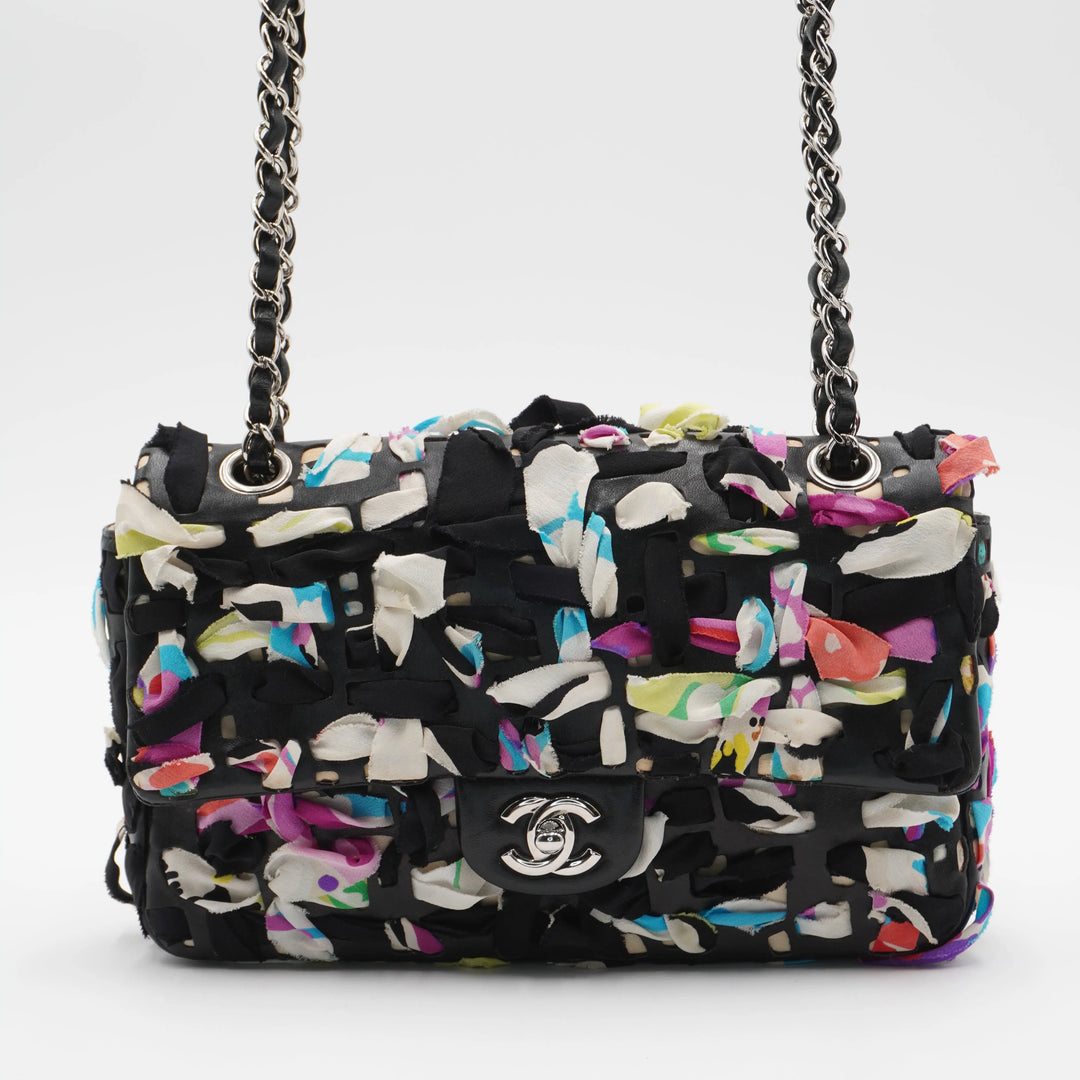 CHANEL Silk Ribbon Lambskin Leather Classic Flap Bag CHANEL
