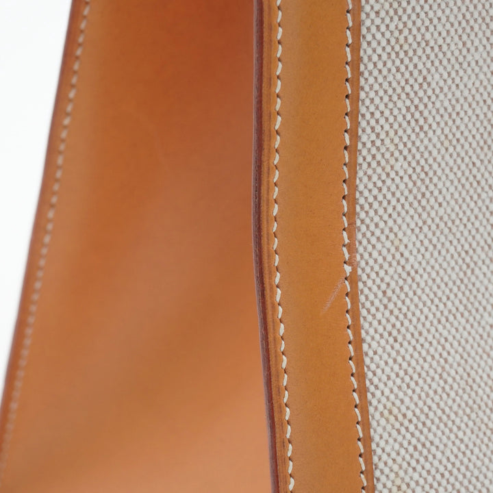 HERMES Cadena And Clochette Toile Ash With ST Kelly 35 HERMES