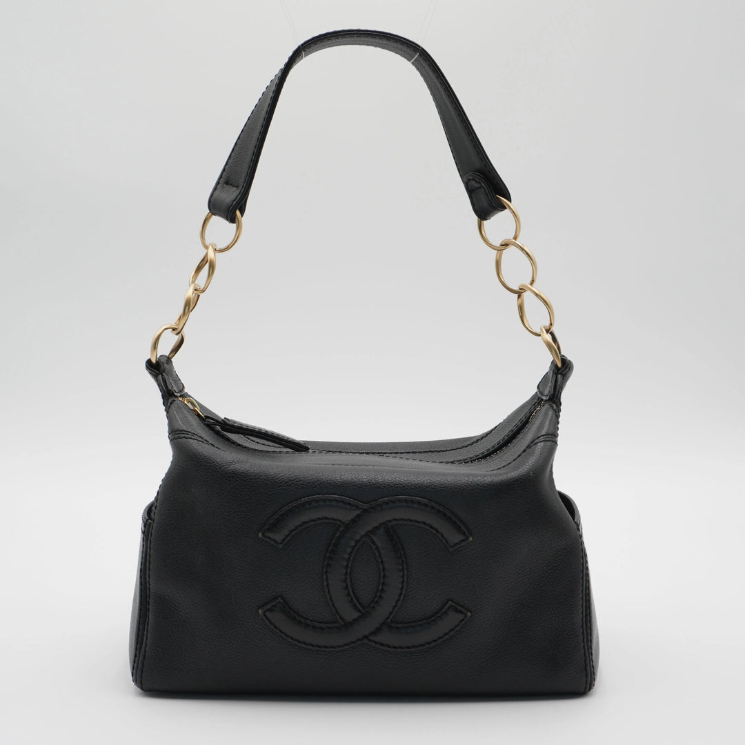 CHANEL Timeless Black Leather CC Shouder Bag CHANEL