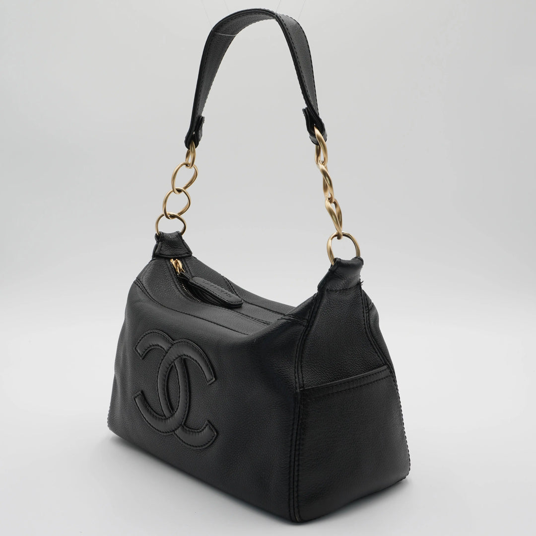 CHANEL Timeless Black Leather CC Shouder Bag CHANEL