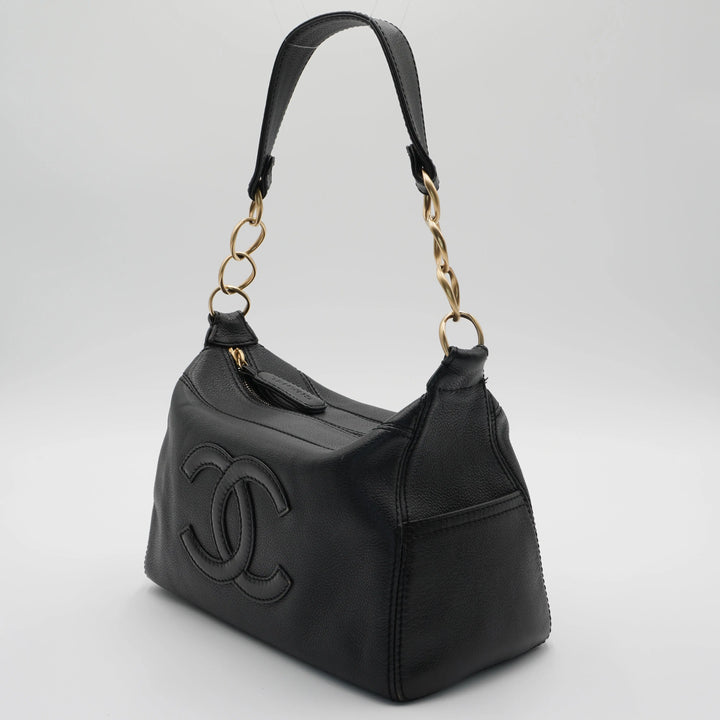 CHANEL Timeless Black Leather CC Shouder Bag CHANEL