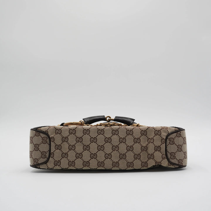 Gucci Horsebit GG Monogram Shoulder Bag GUCCI