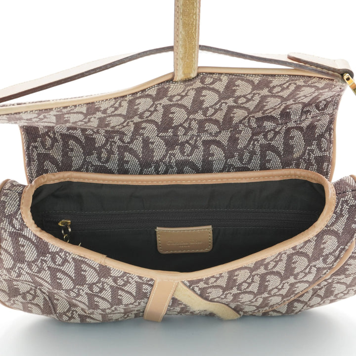 Dior Brown/Beige Canvas Trotter Saddle Shoulder Bag DIOR