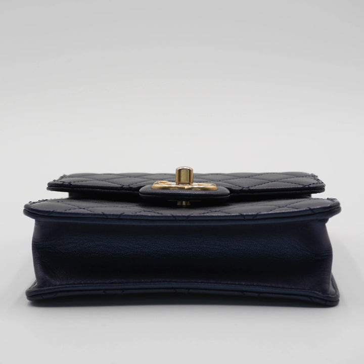 CHANEL Quilted Lambskin Chic Pearls Mini Flap Bag CHANEL
