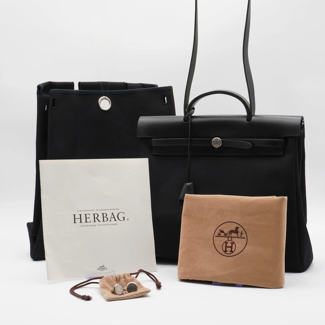 HERMES Black Herbag HERMES