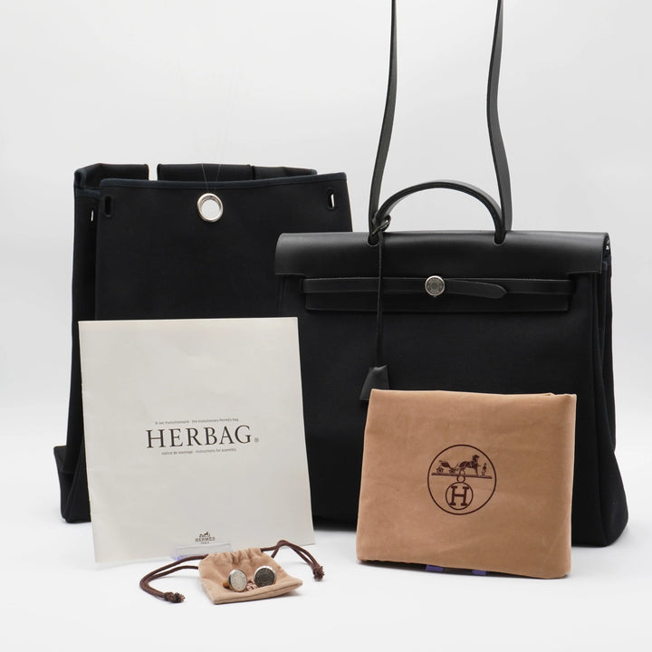 HERMES Black Herbag HERMES