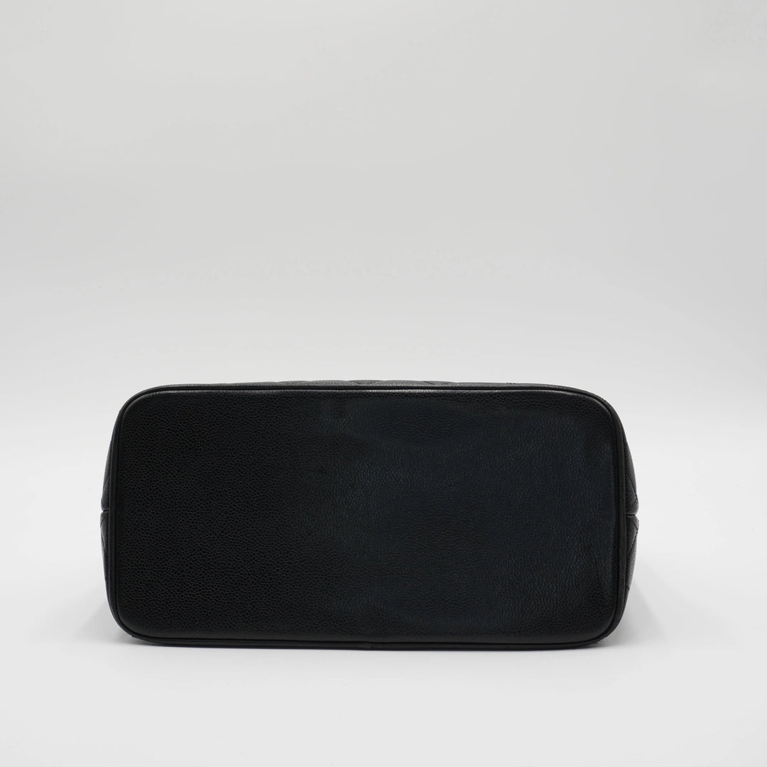 CHANEL Black Caviar Leather Medallion Tote - Reissued CHANEL