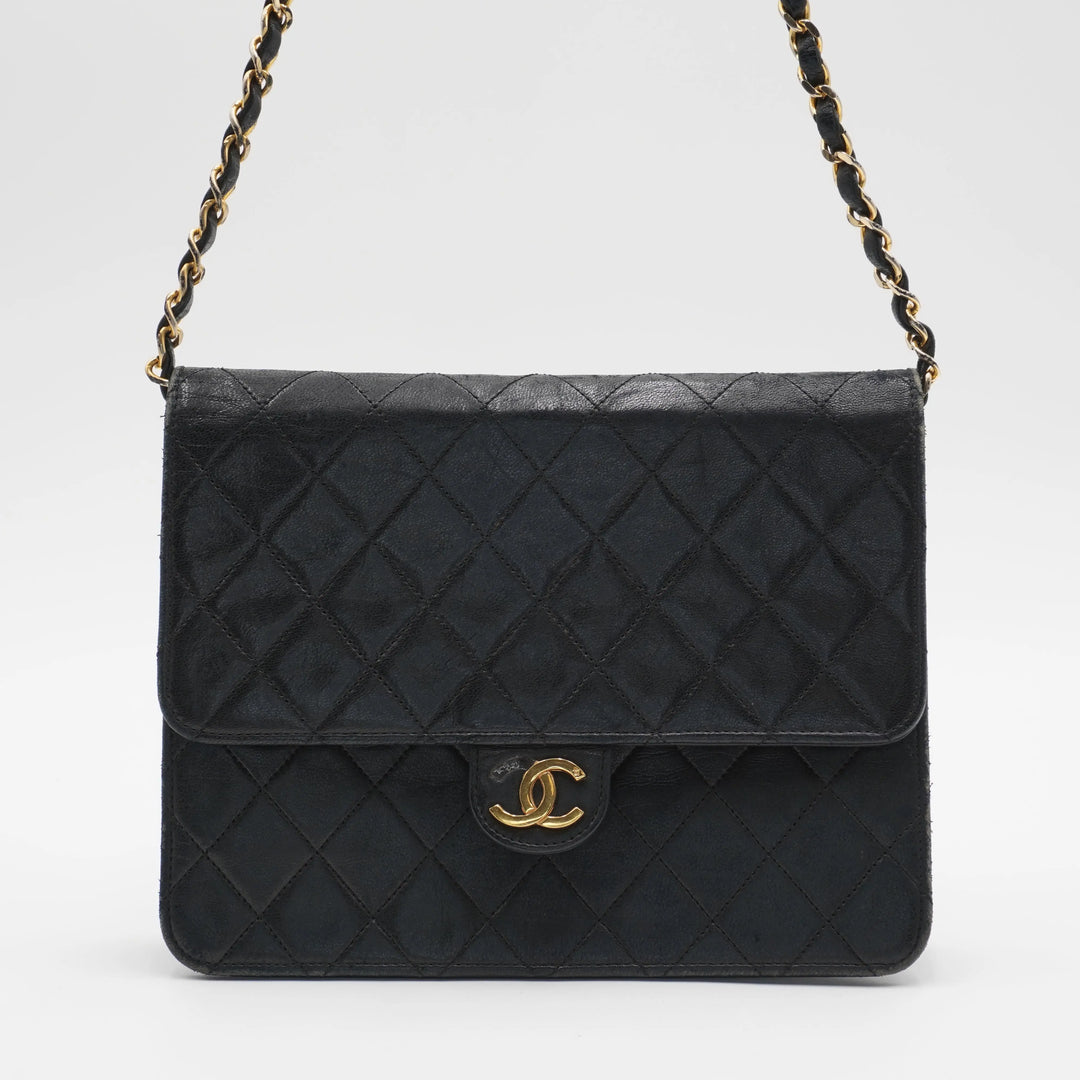 CHANEL Black Vintage Matelasse Mini Flap Crossbody Bag (Copy) CHANEL