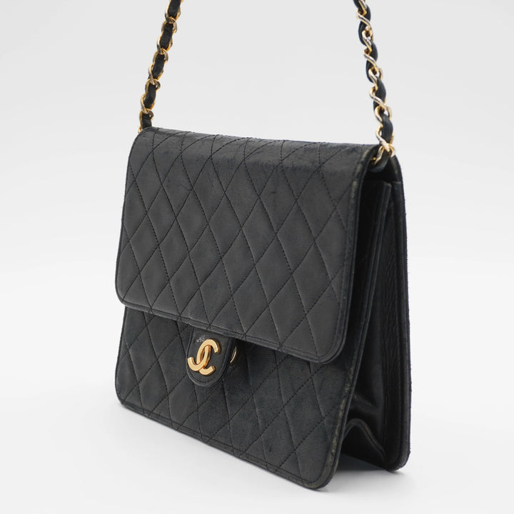 CHANEL Black Vintage Matelasse Mini Flap Crossbody Bag (Copy) CHANEL