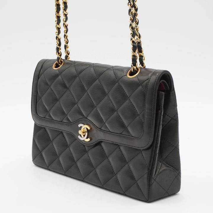 CHANEL Paris Limited Edition Two-Tone CC Logo Double Flap Bag - Very Good CHANEL