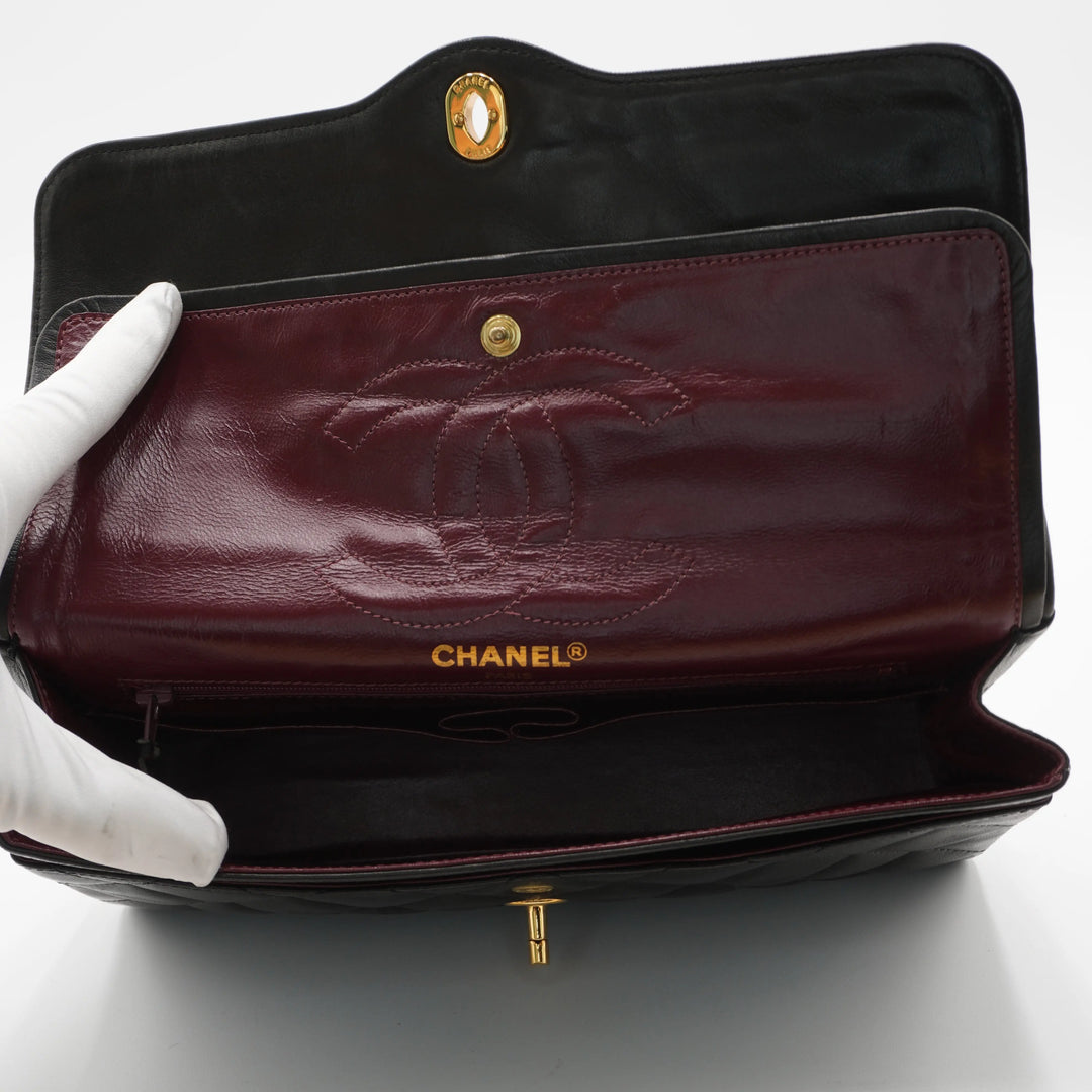 CHANEL Paris Limited Edition Two-Tone CC Logo Double Flap Bag - Very Good CHANEL