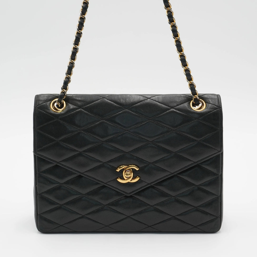 CHANEL Vintage Quilted Leather Envelope Flap Bag CHANEL