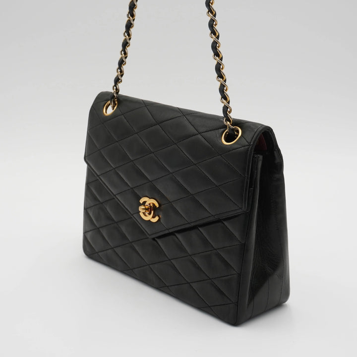 CHANEL Vintage Quilted Leather Envelope Flap Bag CHANEL