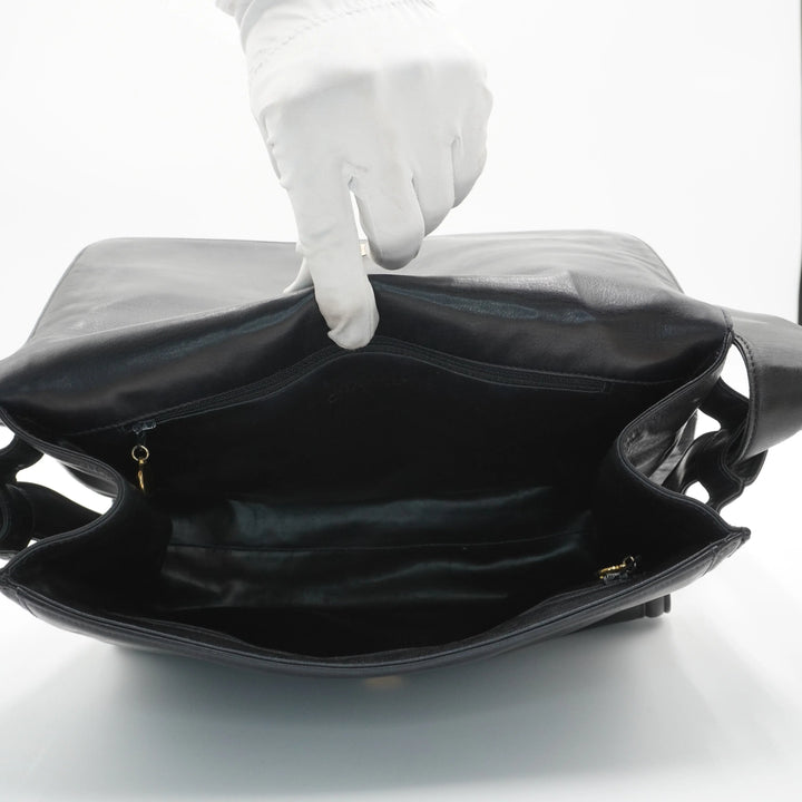 CHANEL Navy Lambskin CC Shoulder Bag CHANEL