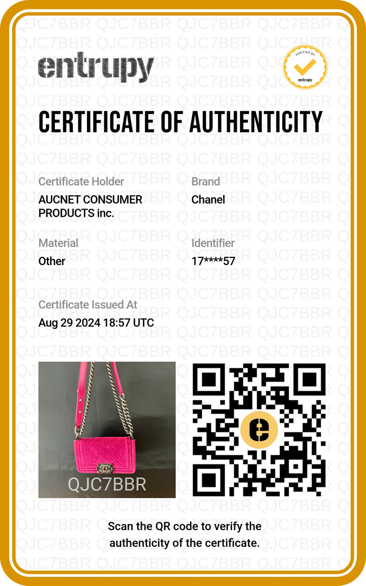 CHANEL Magenta Velvet Vintage Boy Bag CHANEL