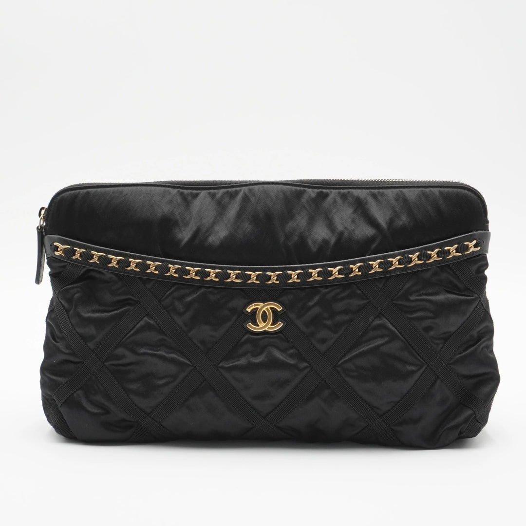 CHANEL Grosgrain Large Foldable Tote Bag Pouch CHANEL