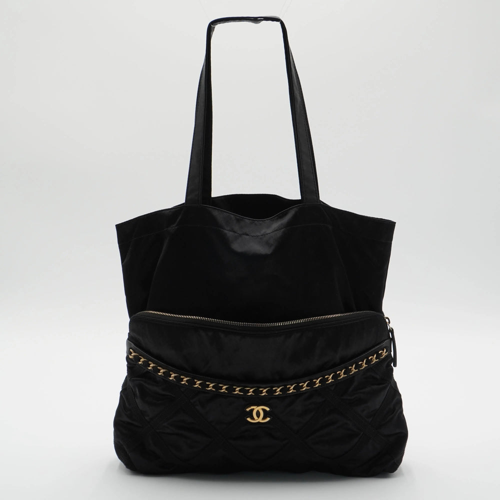 CHANEL Grosgrain Large Foldable Tote Bag Pouch CHANEL