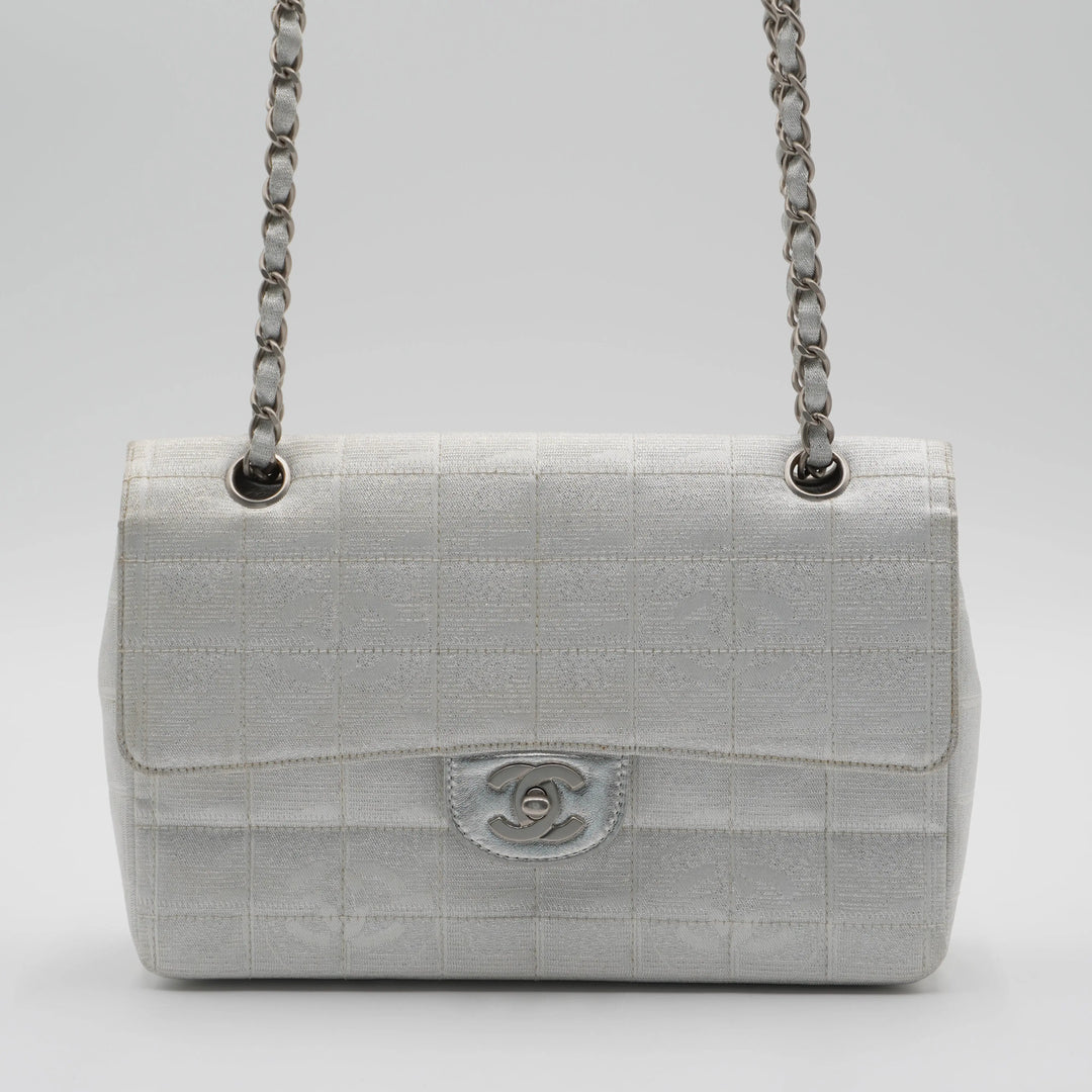 CHANEL Travel Line Silver Shoulder Bag CHANEL