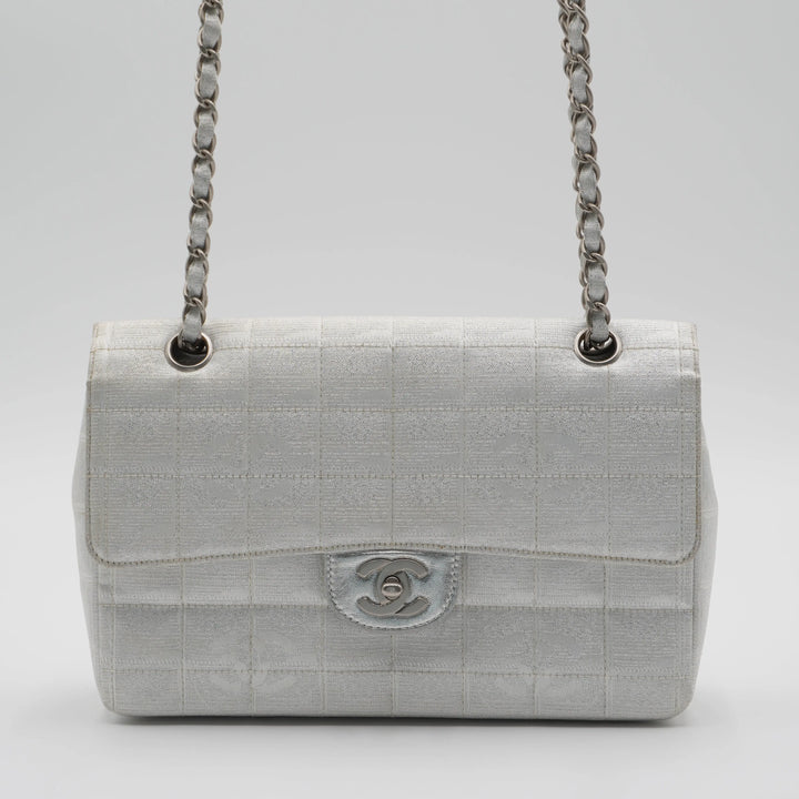 CHANEL Travel Line Silver Shoulder Bag CHANEL