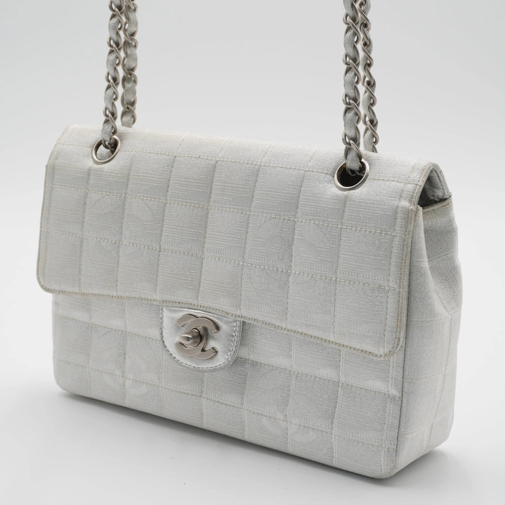 CHANEL Travel Line Silver Shoulder Bag CHANEL