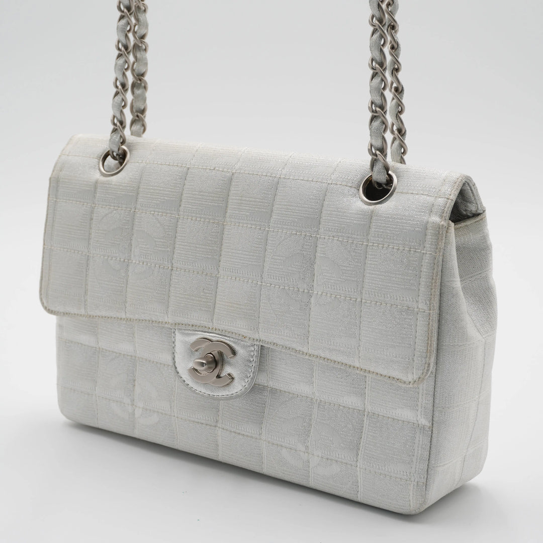 CHANEL Travel Line Silver Shoulder Bag CHANEL