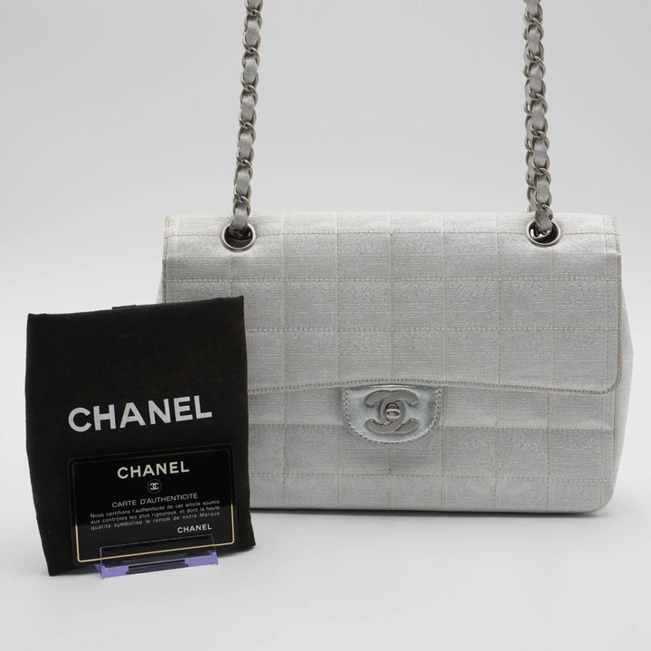 CHANEL Travel Line Silver Shoulder Bag CHANEL