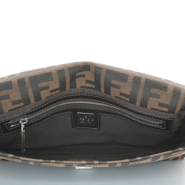 Fendi Canvas Zucca Metal Trim Shoulder Bag FENDI