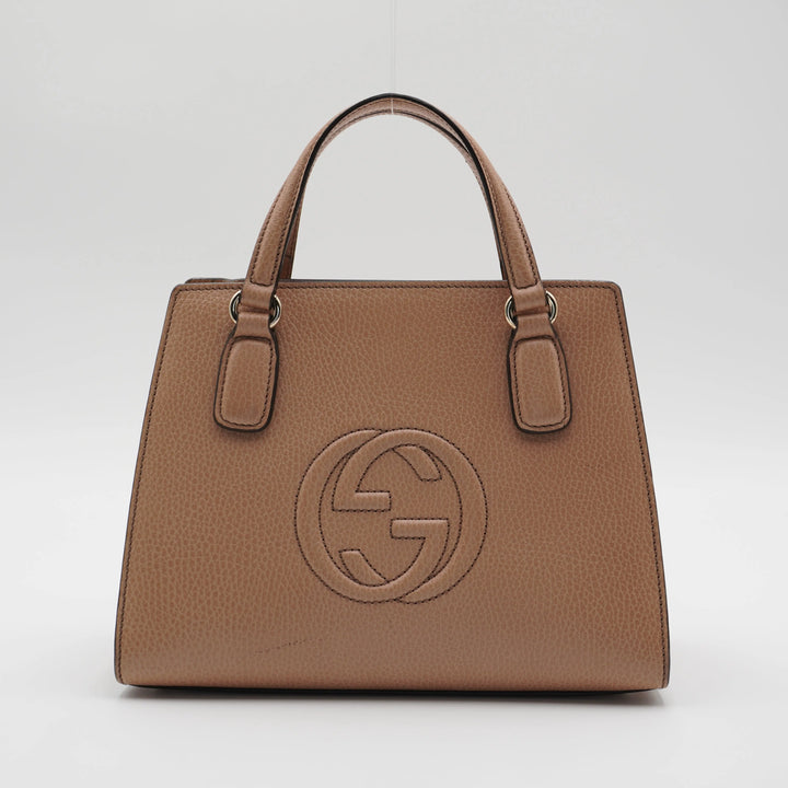 Gucci Beige Leather Soho 2-WAY Handbag