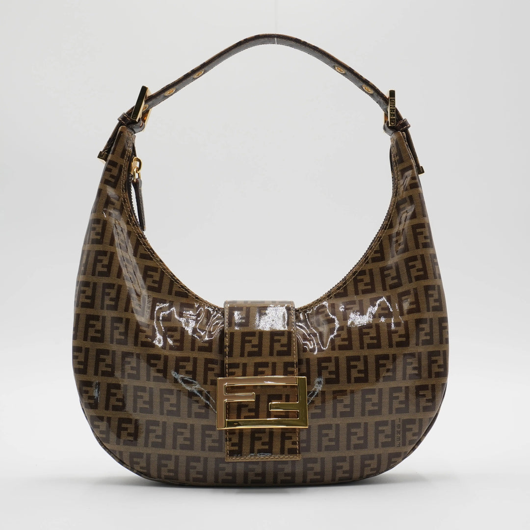 Fendi Vinyl Zucchino Canvas Croissant Bag FENDI