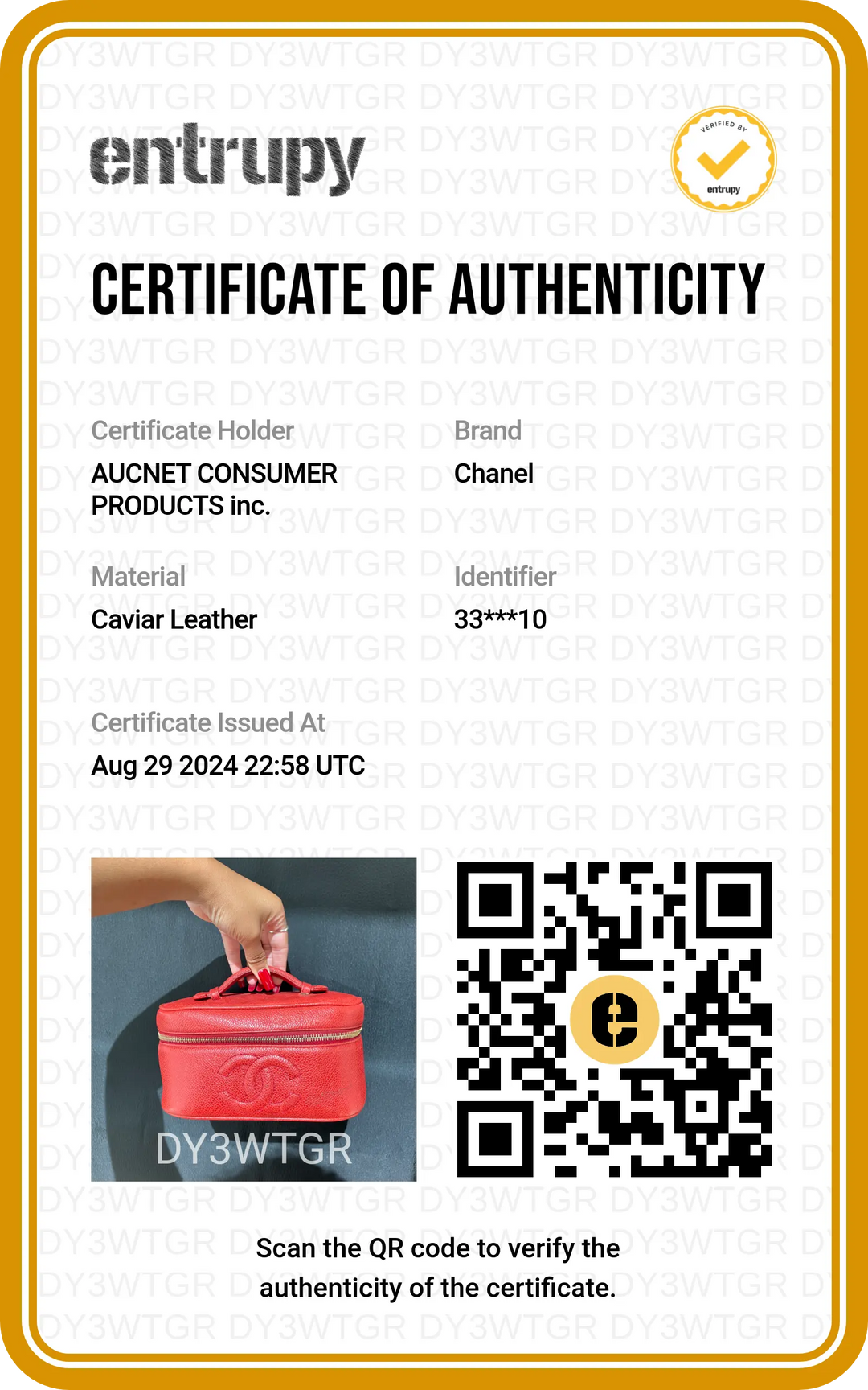 CHANEL Scarlet Caviar Leather Cosmetic Case - BAGPHIC