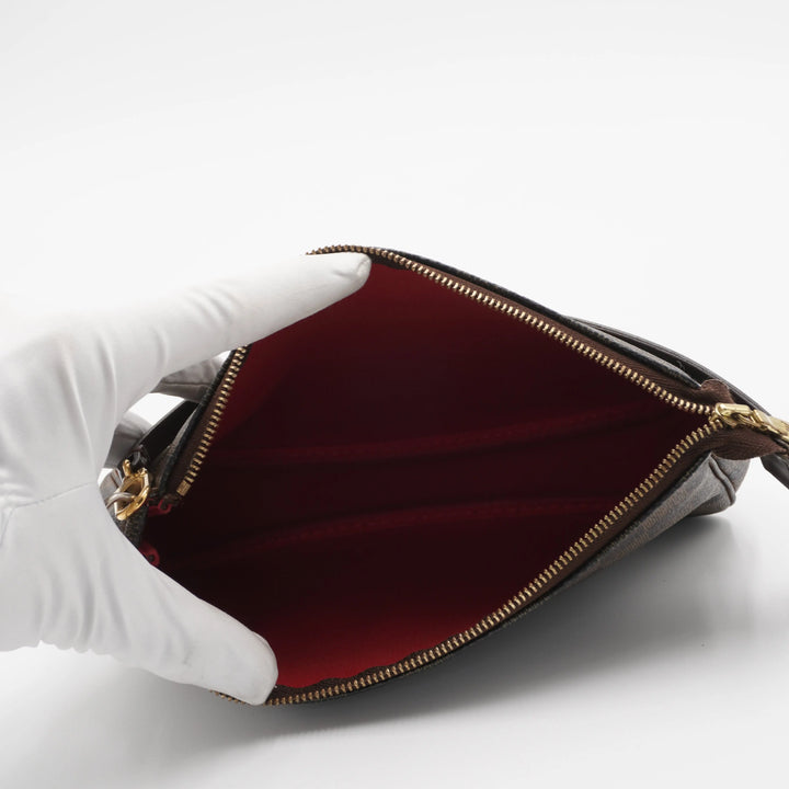 LOUIS VUITTON Brown Demiere Ebene Pochette Pouch LOUIS VUITTON
