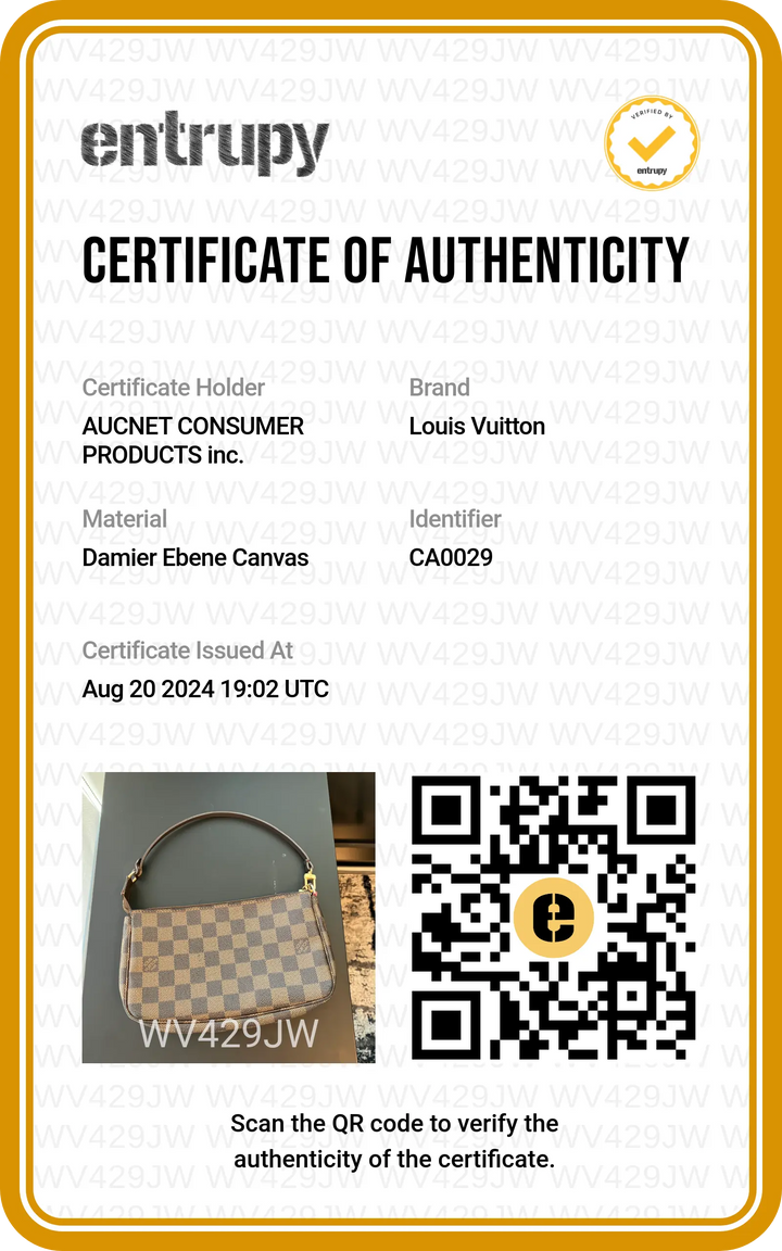 LOUIS VUITTON Brown Demiere Ebene Pochette Pouch - BAGPHIC