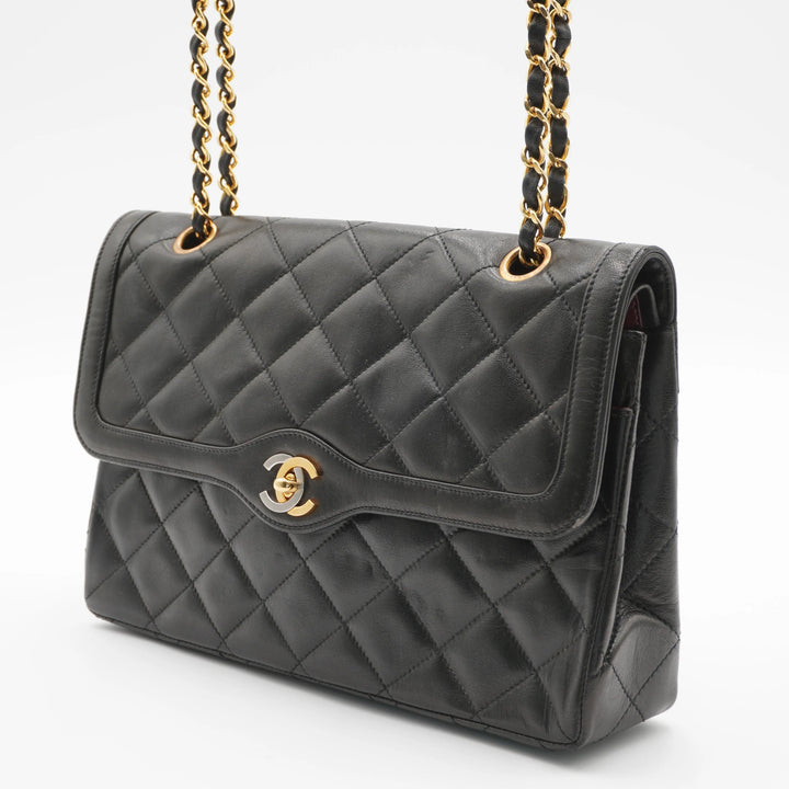 CHANEL Paris Limited Edition Two-Tone CC Logo Double Flap Bag - Good 1 CHANEL