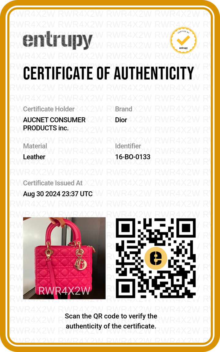 Dior Pink Cannage Lamb Lady Dior 2-Way Handbag - BAGPHIC