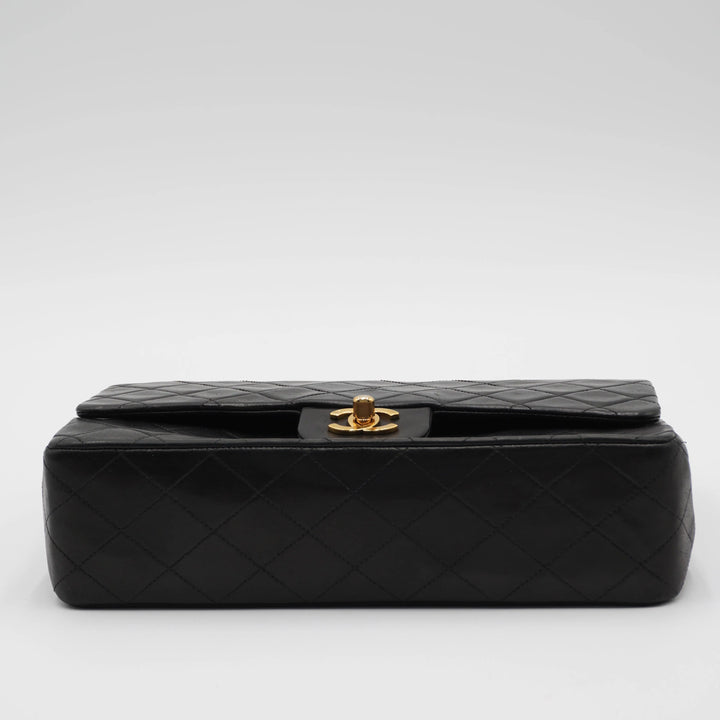 CHANEL Vintage Classic Black Lambskin Flap Gold Coco Hardware CHANEL