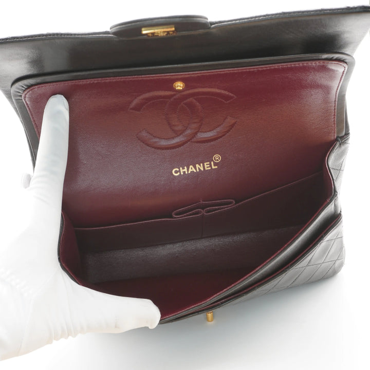 CHANEL Vintage Classic Black Lambskin Flap Gold Coco Hardware CHANEL