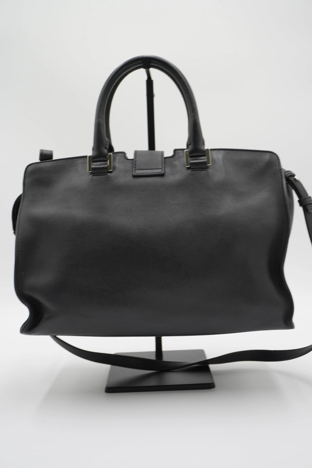 SAINT LAURENT Leather Monogram Downtown Cabas Sacthel Bag - BAGPHIC