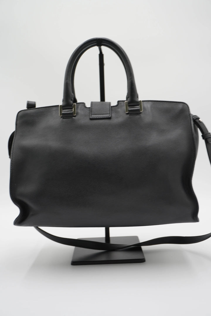 SAINT LAURENT Leather Monogram Downtown Cabas Sacthel Bag - BAGPHIC
